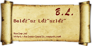 Belász László névjegykártya